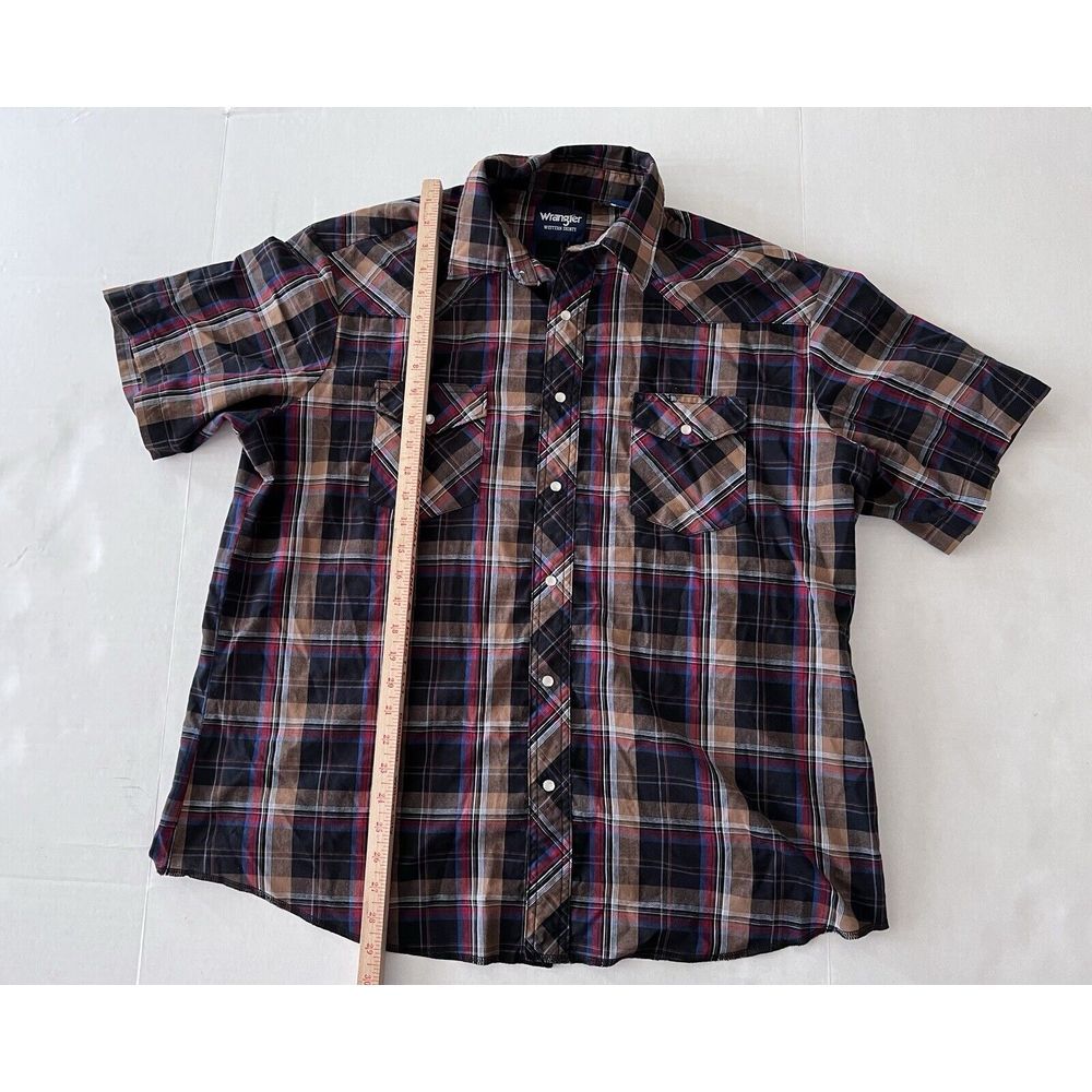 Wrangler Western Shirt Short Sleeved XL Snapfront